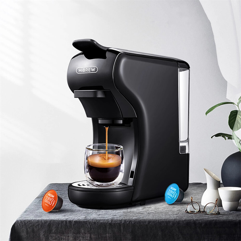 HiBREW H1 Coffee Machine 19 Bar 4 in 1 Multiple Capsule Espresso Cafetera, Pod Coffee Maker Dolce Milk & Nexpresso & Powder