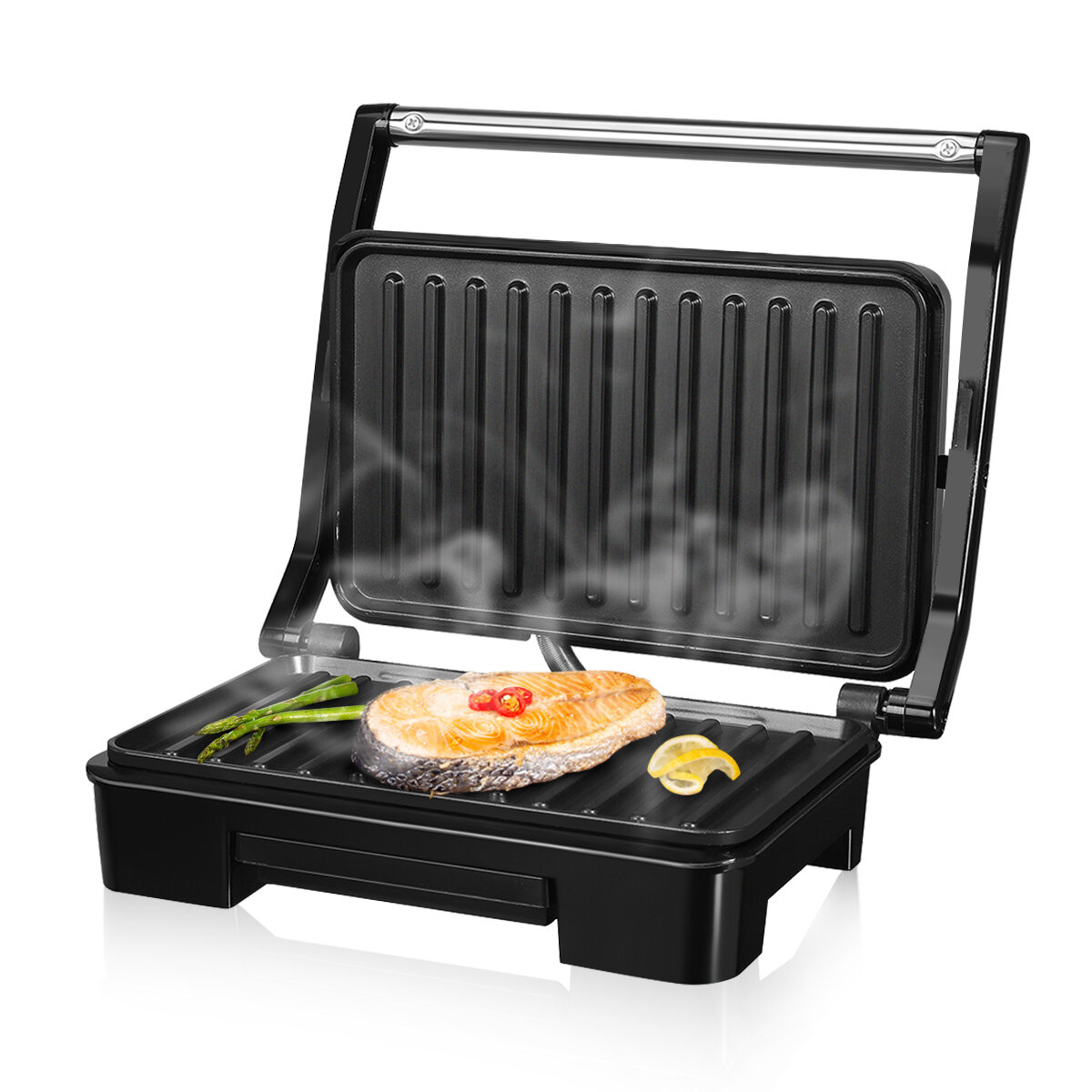 220V Household Electric Egg Sandwich Maker Double-Sided Bread Breakfast  Barbecue Machine Non-Stick Cooking Surface Steak Machine