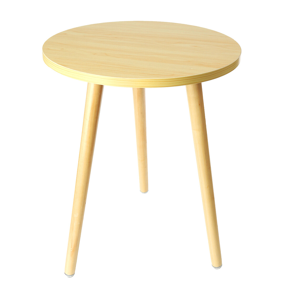 Round Side End Table Wooden Coffee Desk Laptop Desk Round Display Stand Sofaside End Lamp Table for Living Room Bedroom