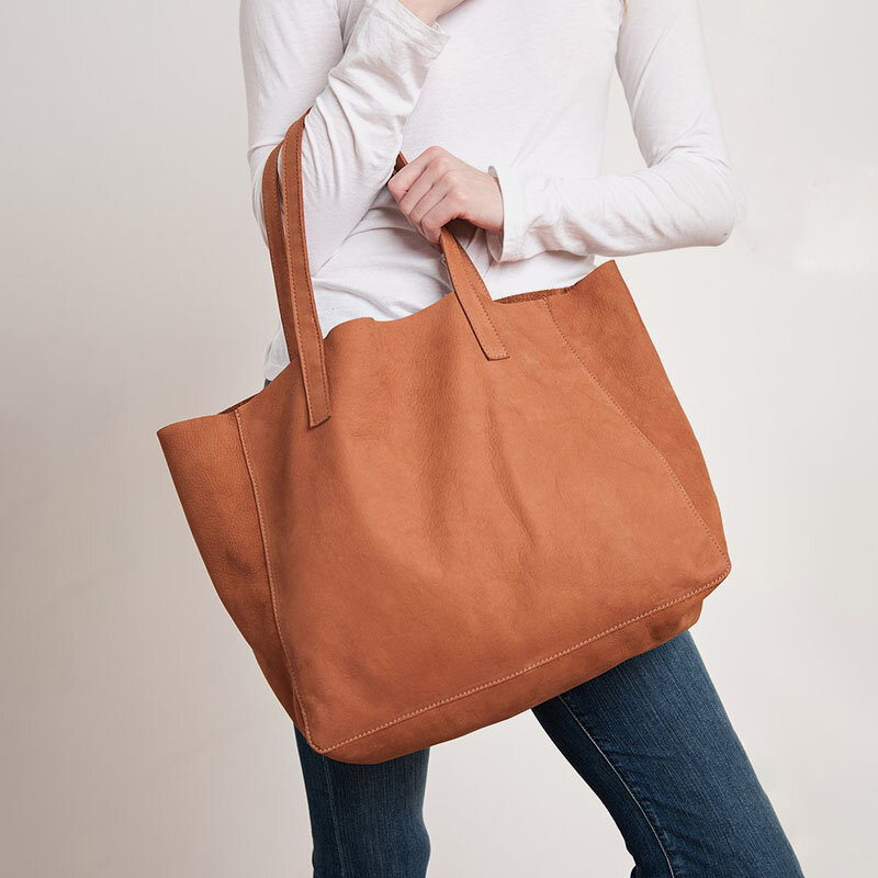 Women PU Leather Lychee Pattern Large Capacity Shoulder Bag Vintage Lightweight Breathable Handbag Tote
