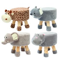 Animal Footstool Ottoman Footrest Stool Foot Rest Small Chair Seat Sofa Couch Wooden Chair For Children