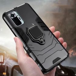 Bakeey for Xiaomi Redmi Note 10 Pro/ Redmi Note 10 Pro Max Case Armor Shockproof Magnetic with 360 Rotation Finger Ring Holder Stand PC Protective Case Non-Original