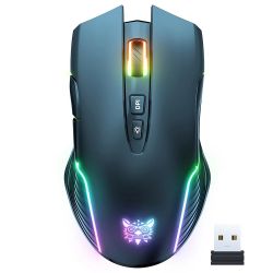 ONIKUMA CW905 2.4GHz Wireless Mouse 7 Keys Adjustable 3600DPI RGB Backlit Optical Gaming Mouse with USB Receiver for Computer Laptop PC Gamer