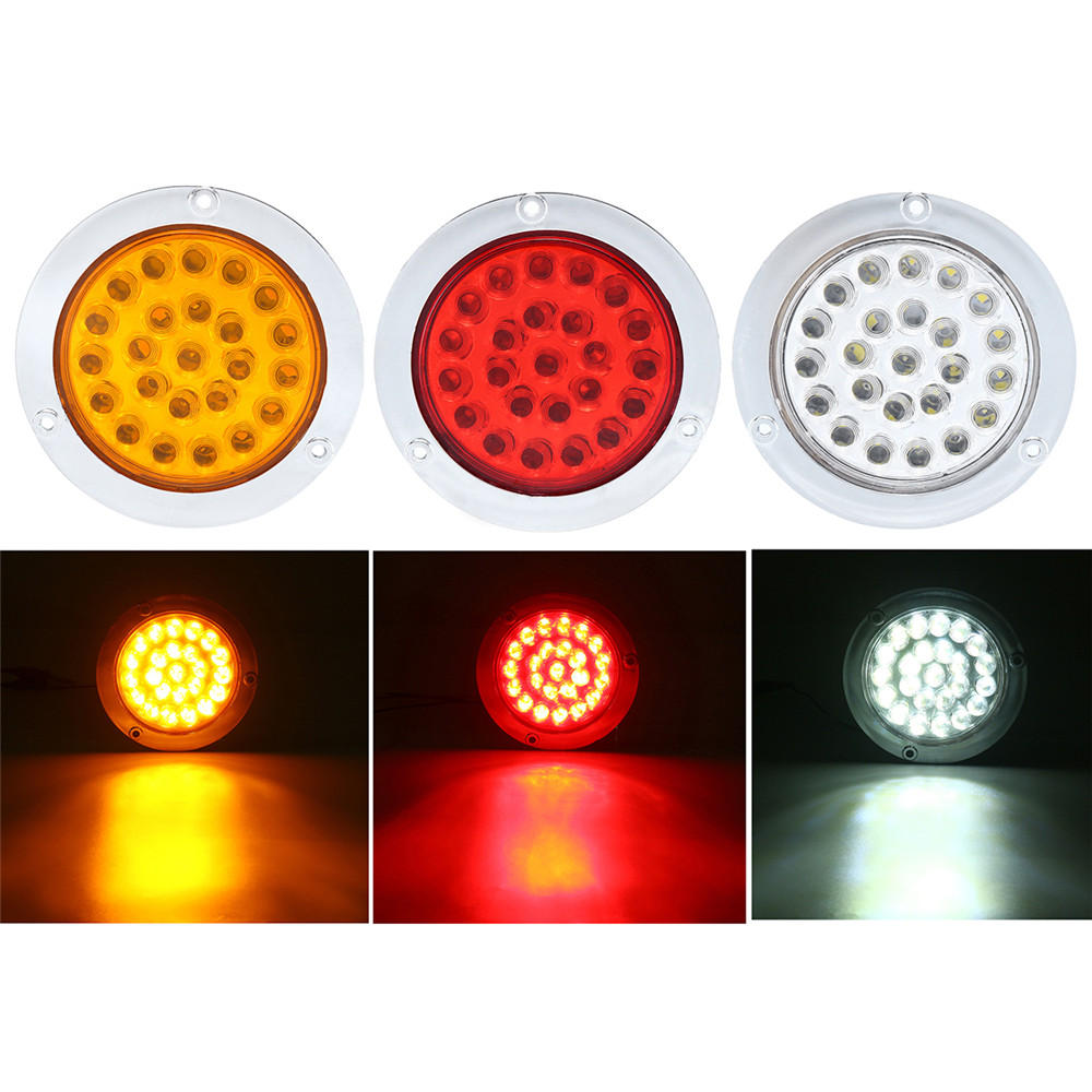 24 LEDs 10-30V Waterproof Indicator Stop Rear Tail Light For Motorcycle Car ATV Boats