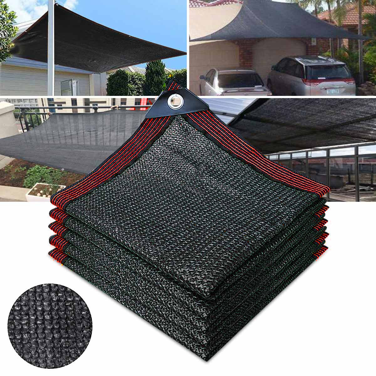 Patio Sun Shade Sail Sun Folding 90% UV Block Screen Awning Canopy Playground Outdoor Garden Patio Sunscreen