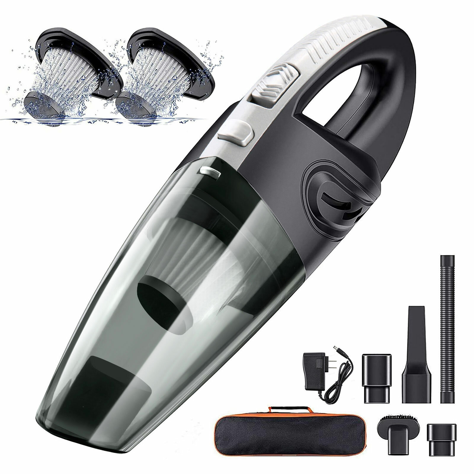 AUDEW 120W 5000Pa Cordless Vacuum Cleaner Handheld Rechargeable Wet/Dry for Car and Home