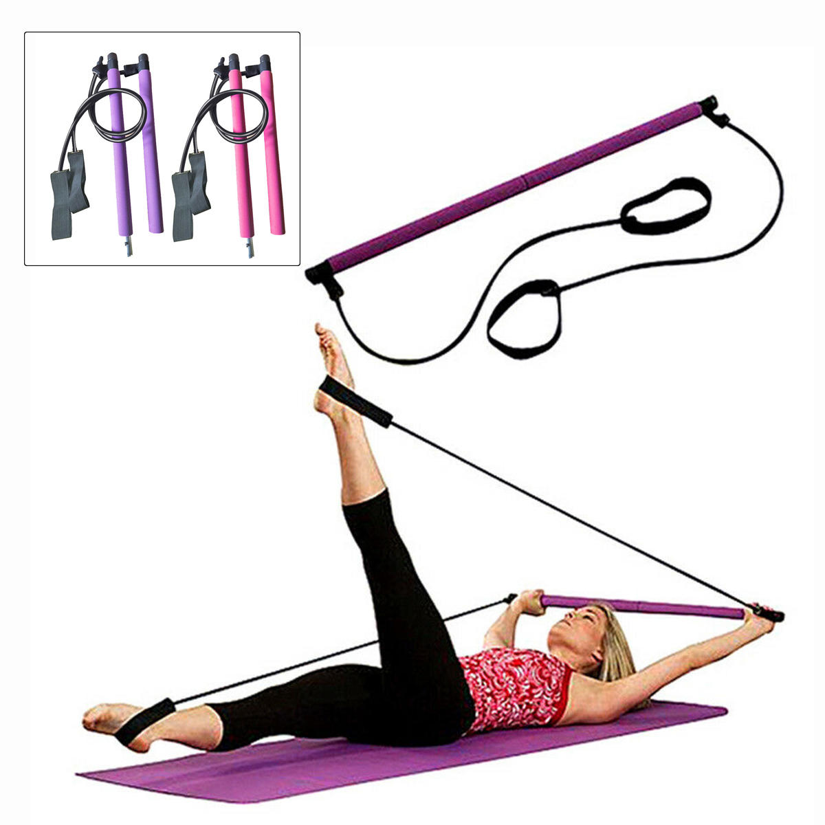 1PC Non-slip Lifting Barbell Fitness Yoga Bar Sports Gym Stretch Rope Stick Body Beauty Exercise Tools