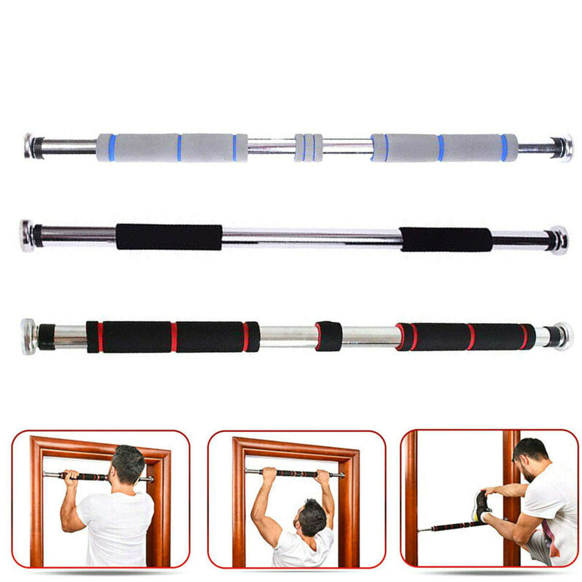 60-100CM Adjustable 100KG Maxload Door Horizontal Bar Strengthen Chin-up Pull Up Bar Home Fitness Equipment