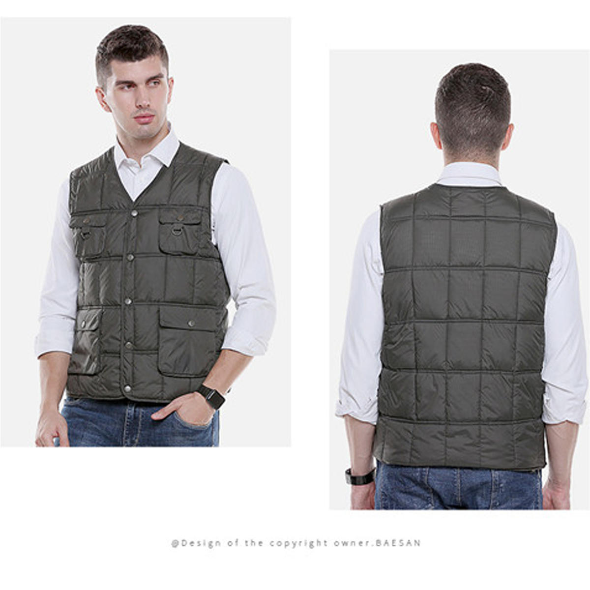 Electric Heating USB Sleeveless Vest Winter Heated Outdoor Fishing Jacket