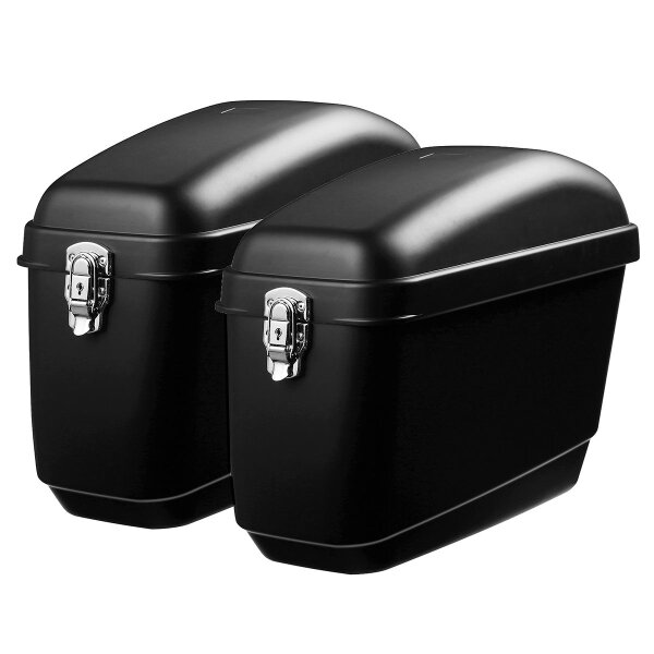 Pair 30L Side Luggage Case Hard Trunk Saddle Bags Motorcycle Panniers Box Cruiser Universal