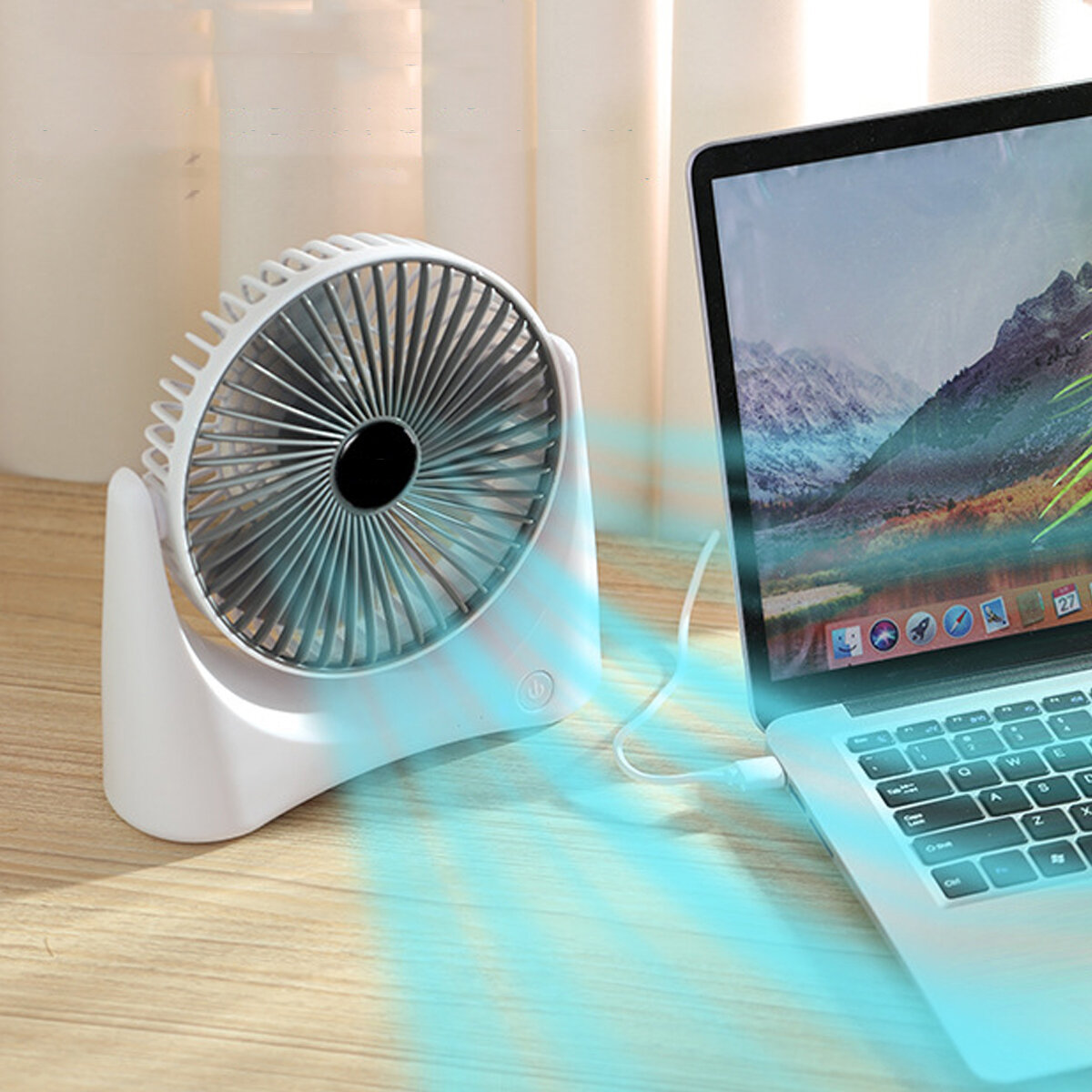 Bakeey USB Fan 40000mAH 3 Gears 120 Free Rotation Micro USB Charging Summer Fan