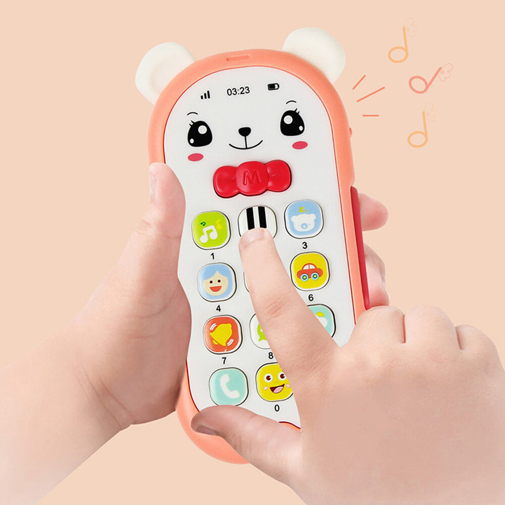 Children's Mobile Phone Toy Bilingual Educational Machine Children Early Educational Learning Baby Toys Security