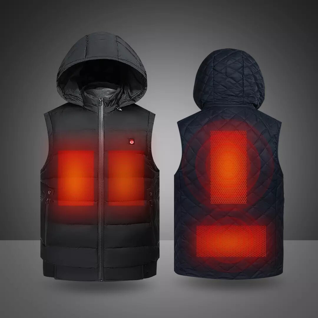 PMA Heated Jackets 3-speed Temperature Control USB Charging Graphene Heated Clothing Windproof Cold-proof Warm Heated Winter Vest