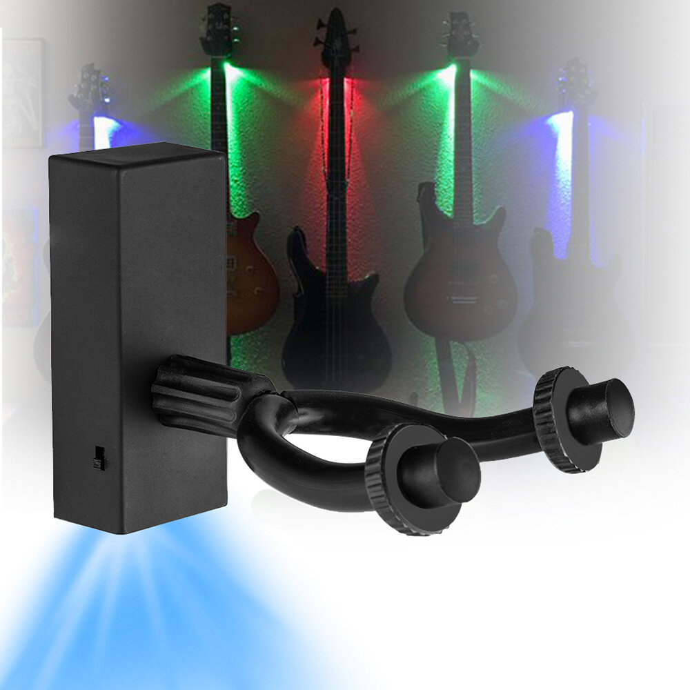 Naomi LED Light Guitar Wall Hangers Holder Stand Nylon Hooks Wall Mount for Electric/Guitar Accessories