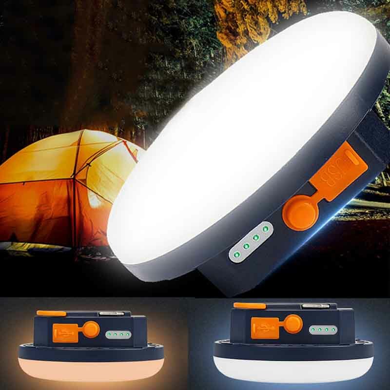 IPRee 6600mAh 20W LED Tent Light White Light Warm Light Rechargeable Portable Emergency Light Waterproof Outdoor Camping Light Flashlight