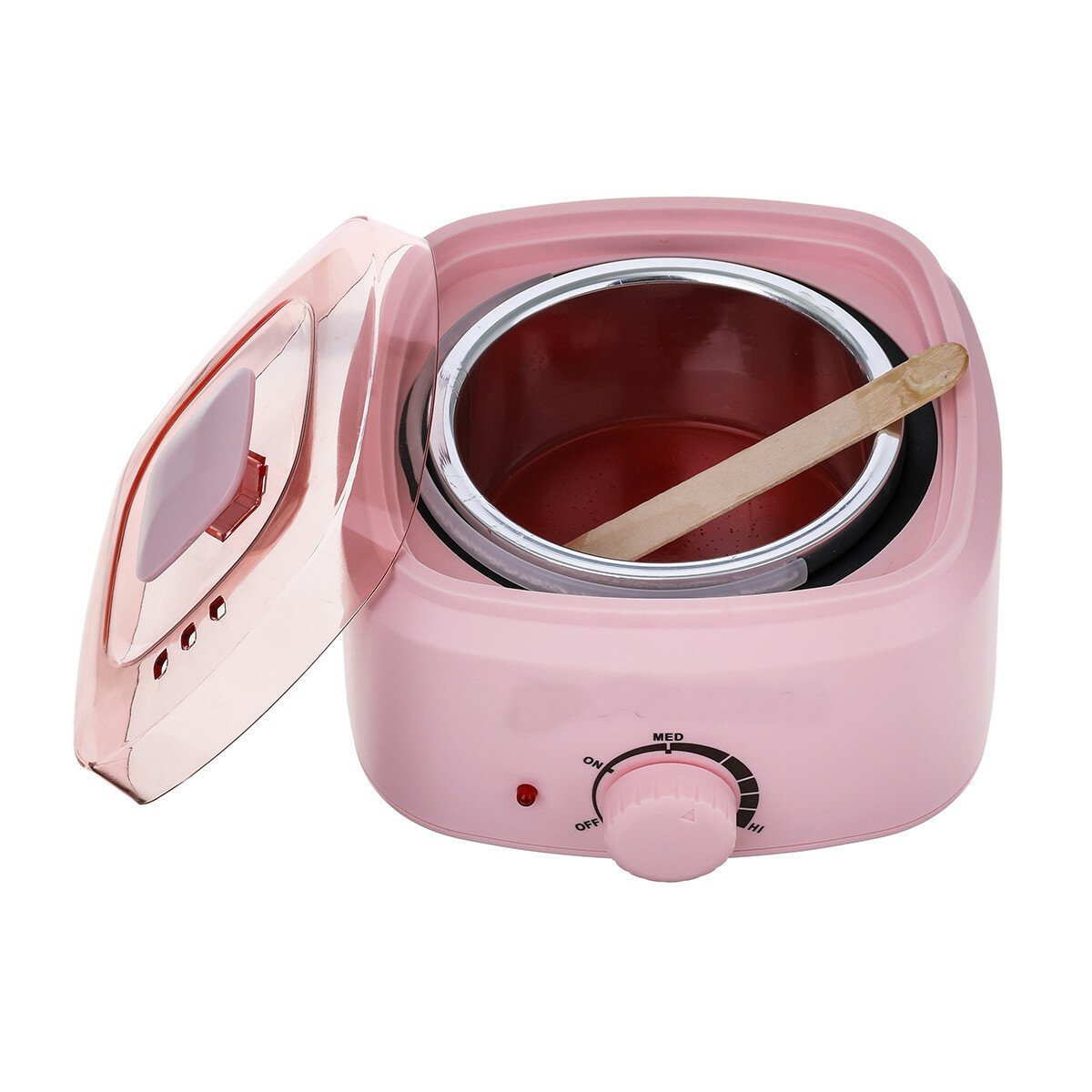 YFM 500cc 100W Wax Heater Machine for Face Body See-through Vented Cover Removable Aluminum Pot 360Heating Coil