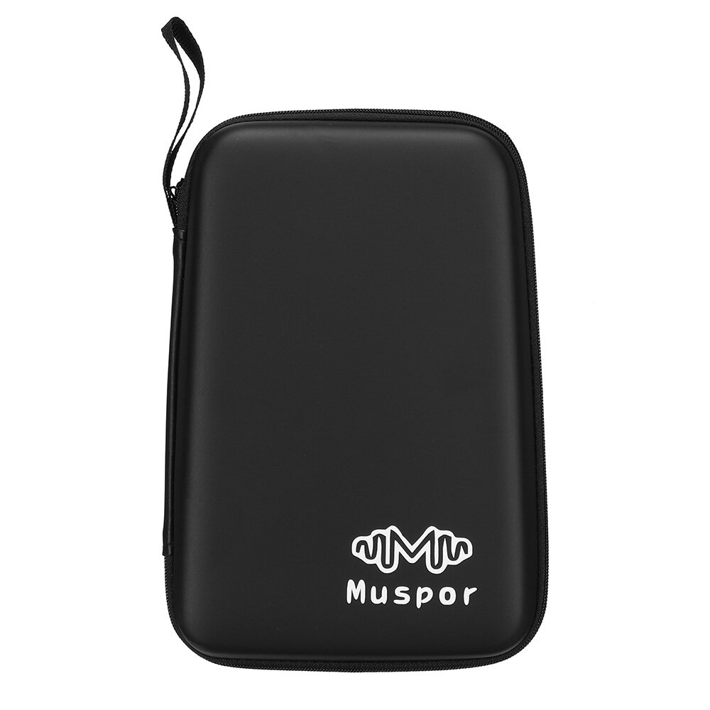 Muspor Portable Waterproof Thumb Piano Storage Bag 10/17/21 Keys Kalimba Mbira Carrying Case Zipper Design Black EVA Handle Bag