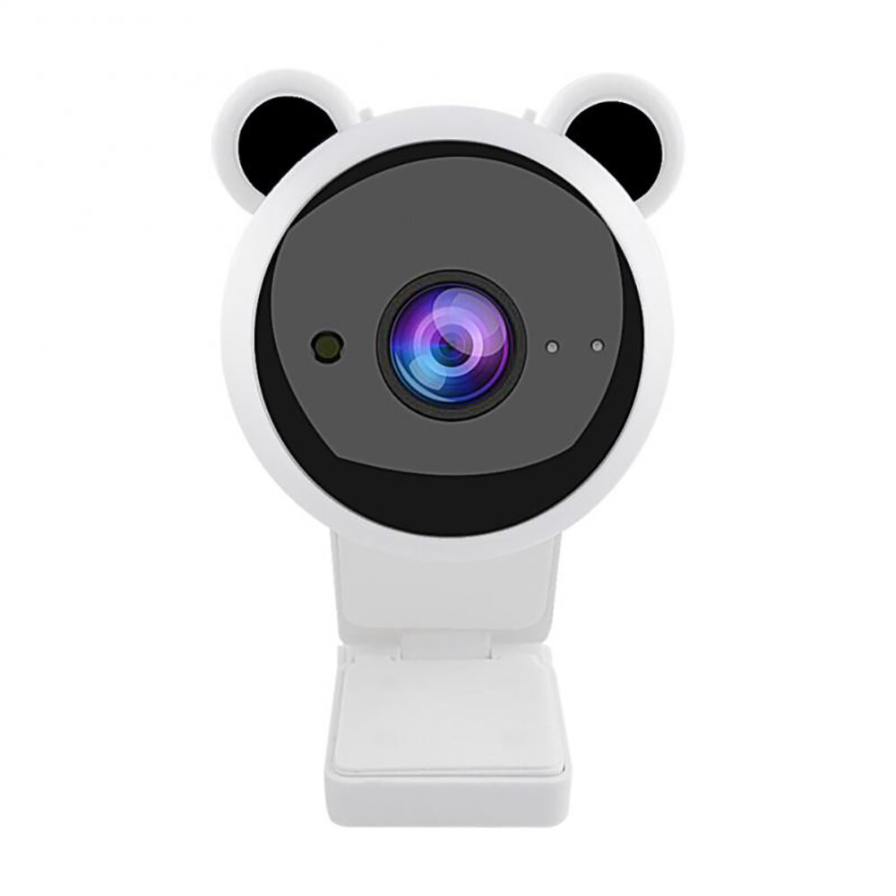 RYM M62 1080P HD Cute Panda Webcam 30FPS Built-in Microphone Plug and Play Web Camera for PC Laptop Video Conference