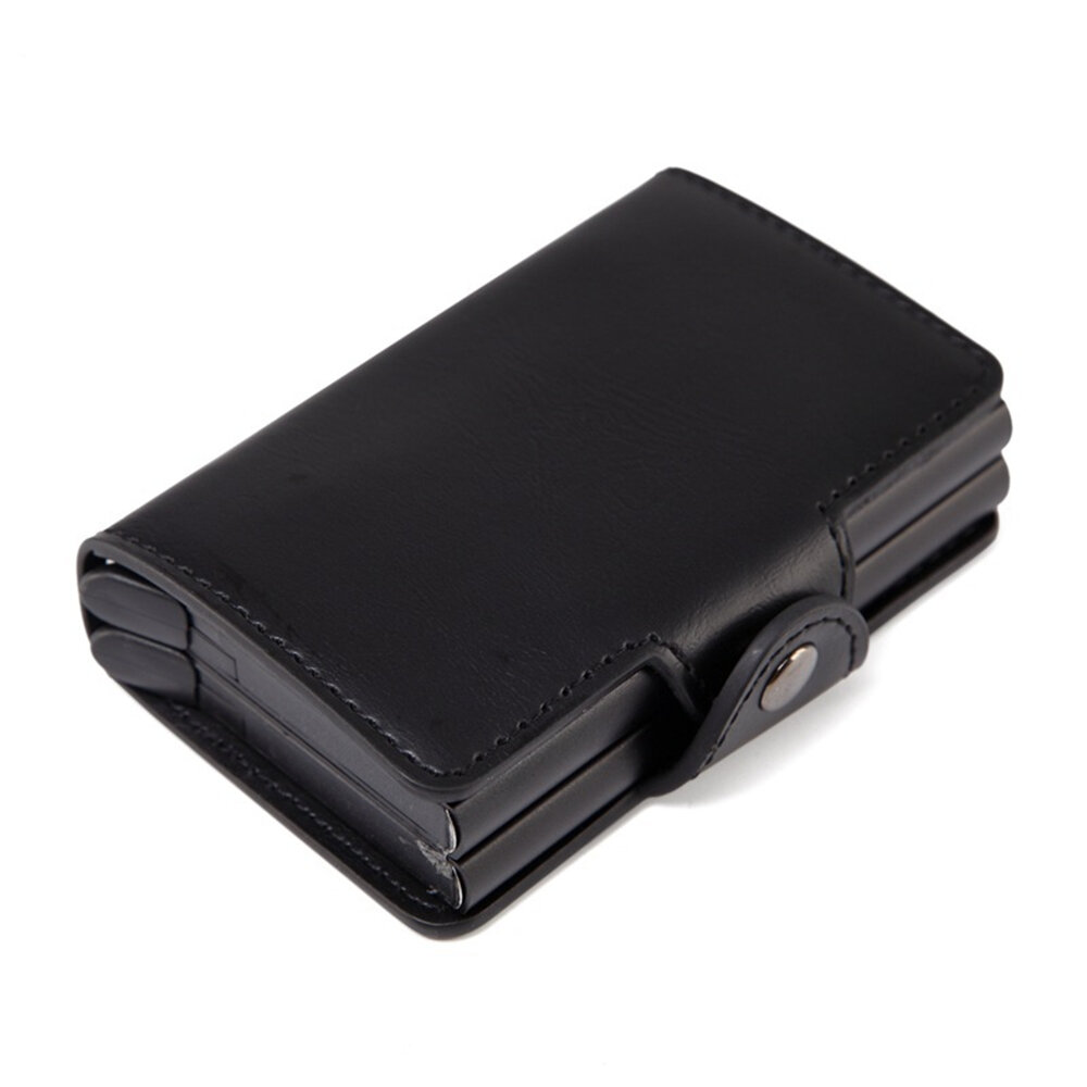 Double Aluminum Card Bag RFID Anti-theft Antimagnetic Card Bag Automatic Popup Design Wallet ID Card Credit Card Holder