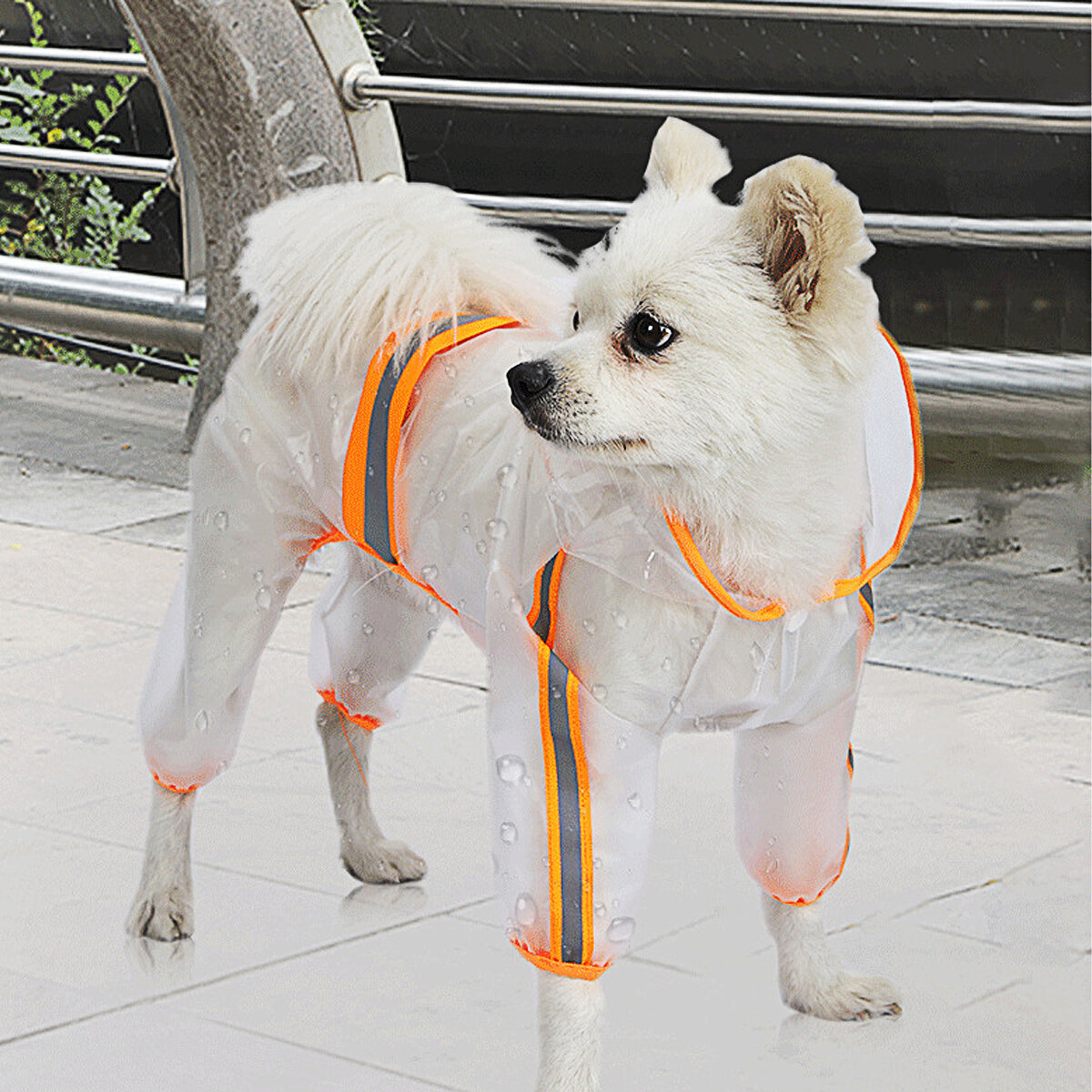 Pets Dog Clothes Hooded Raincoats Reflective Strip Dogs Rain Coat Waterproof Jackets Outdoor Breathable Clothes For Puppies