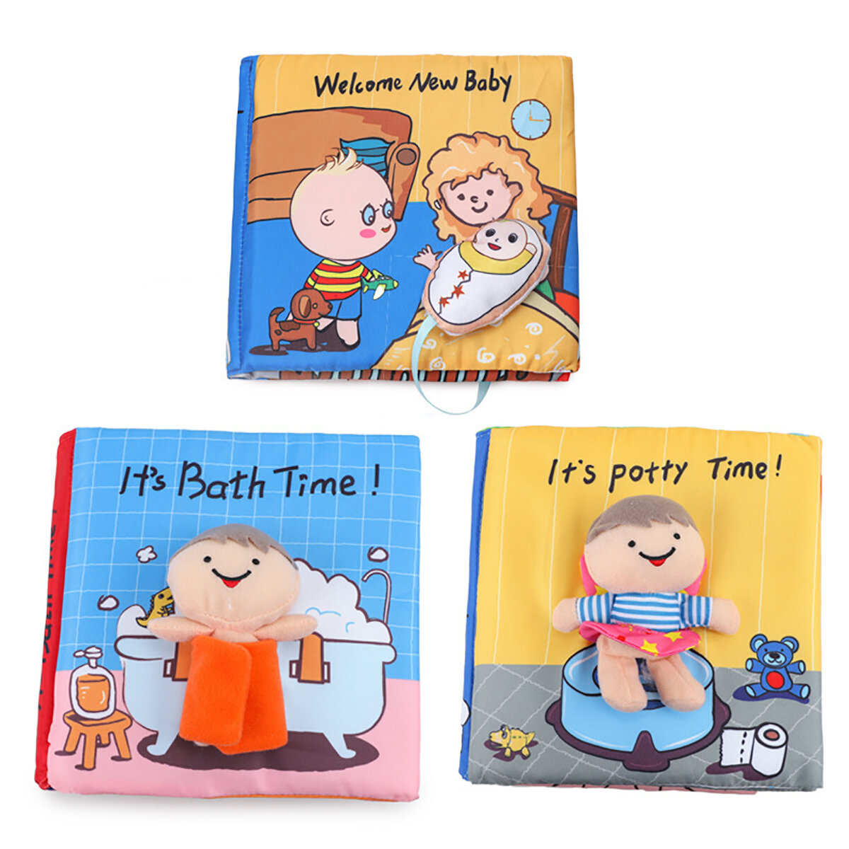 Tear-resistant Cloth Books for Baby Soft Nontoxic Fabric Early Children's Development Books Toys Gifts for Kids Toddlers Infants