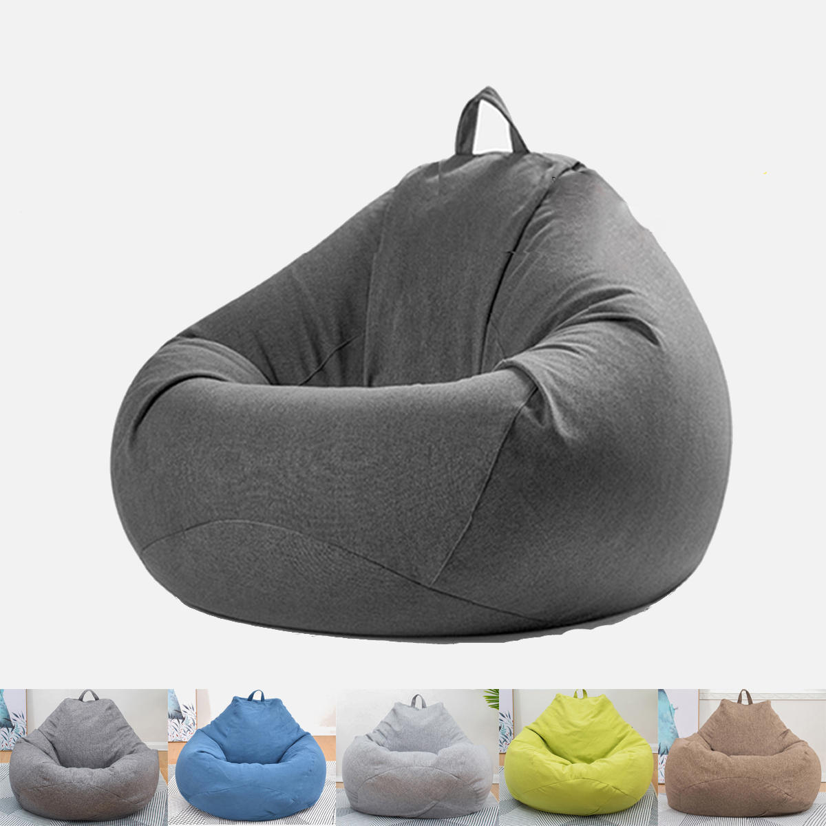 Extra Large Bean Bag Chair Lazy Sofa Cover Indoor Outdoor Game Seat BeanBag