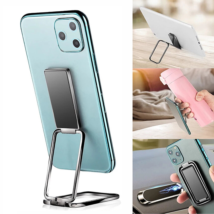 Bakeey Mini Multifunctional Folding Magnetic Desktop Holder Stand Phone Ring Holder for iPhone 12 POCO X3 PRO