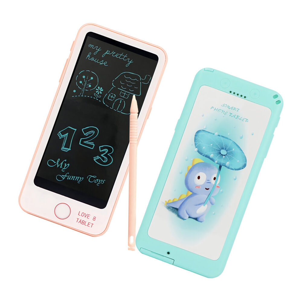 6 Inch Phone Shape LCD Writing Tablet Drawing Electronic Writing Pads For Office Blackboard Educational Toys Supplies
