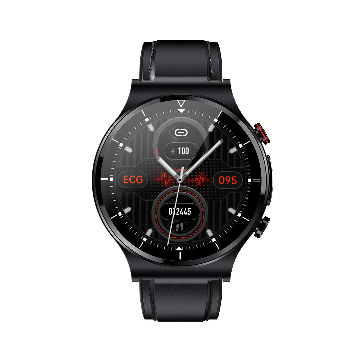 Bakeey E88 1.32 inch 360*360px Screen ECG+PPG Heart Rate Collector Body Temperature Blood Pressure SpO2 Monitor 30 Days Standby IP68 Waterproof BT5.0 Smart Watch