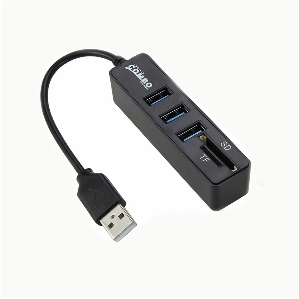 Shentesel Type C to 3 Ports USB 2.0 High Speed Hub Splitter Adapter with SD/TF Card Reader 