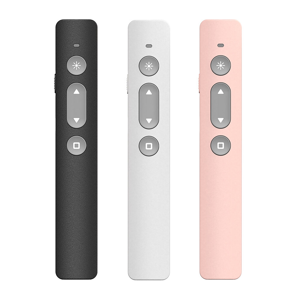 HY-201 Page Laser Turning Pen 2.4G Wireless Flip Pen Rechargeable Presenter PPT Laser Page Pen Clicker Presentation USB Remote Control Supports Hyperlink FunctionPage Flipper