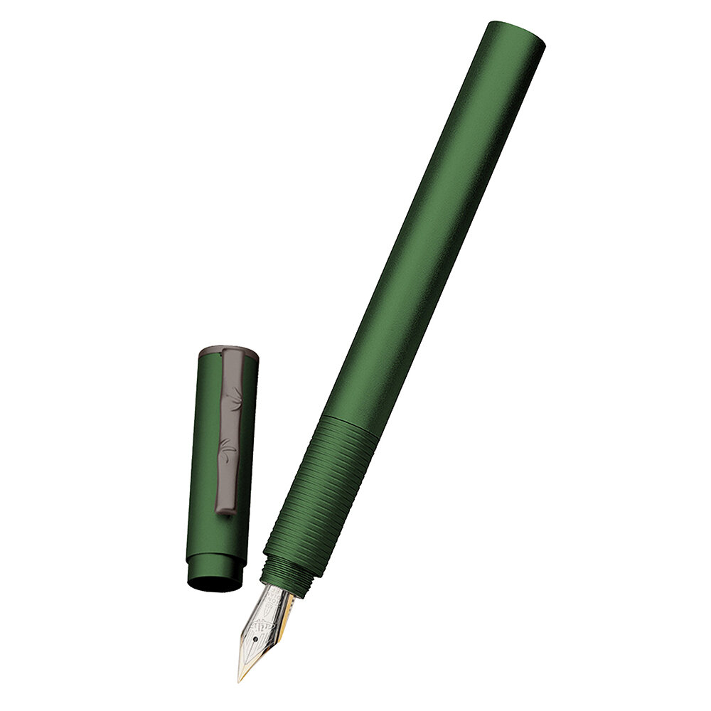 Hongdian H3 Metal Fountain Aluminum Alloy Beautiful Bamboo Clip EF 0.4mm Size Writing Ink Pen for Business Office