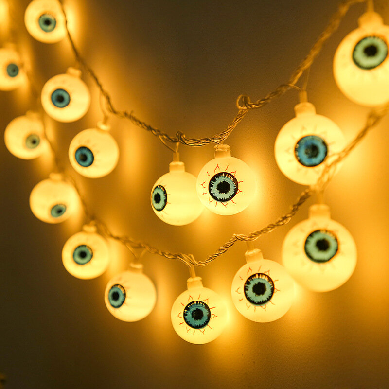 LED Eye String Lights Outdoor Terrace Decoration LED Light Bulb Halloween String Lights Christmas Lights