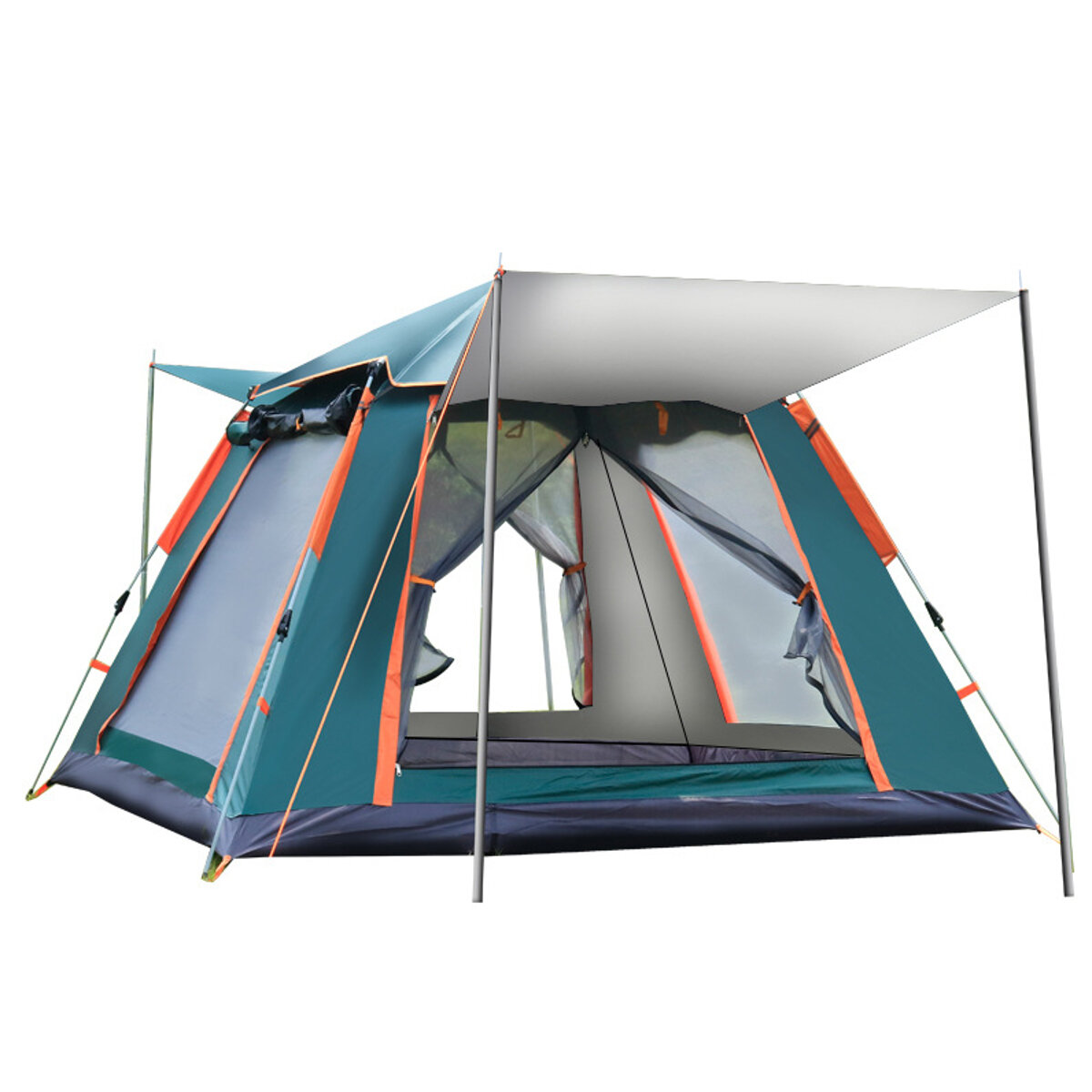 IPRee 6-7 People Fully Automatic Tent Silver Glue Rainproof Windproof Outdoor Camping Family Picnic Travel Tent