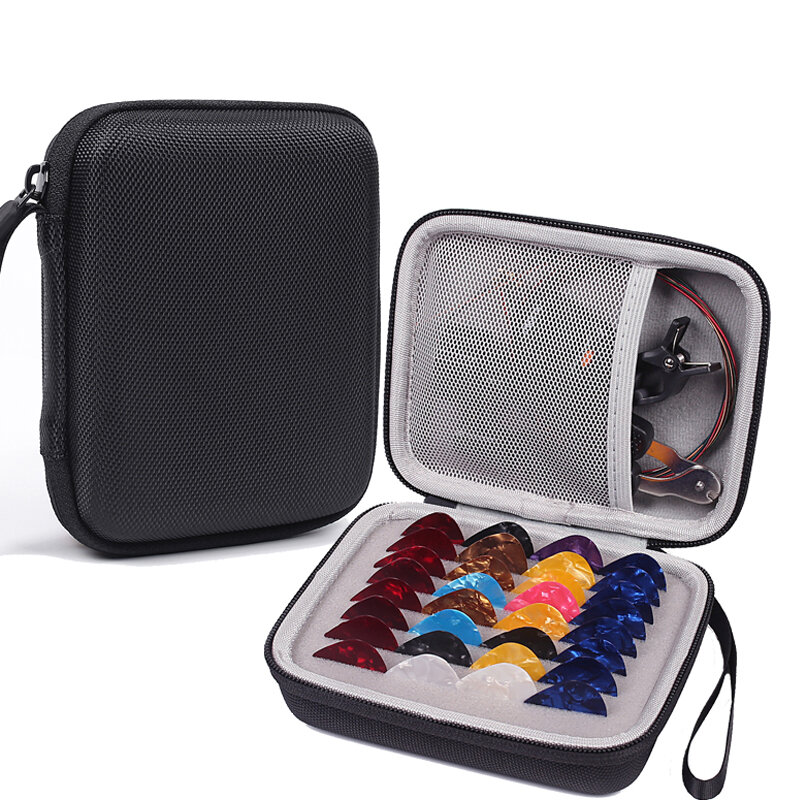 Guitar Pick Holder Case Compatible for Electric/Classic/Bass/Acoustic Guitars or Even Ukulele Musical Instrument All Size Picks Storage Pouch Box (CASE ONLY)