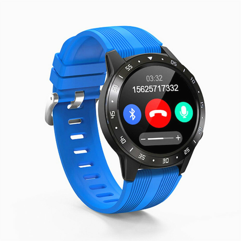 Bakeey M5s Real Full Roud Touch bluetooth call GSM Built-in GPS Compass Barometer Blood Pressure Weather Smart Watch Phone