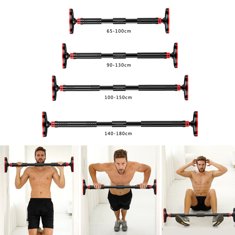 1PC Adjustable Door Horizontal Bars Pull Up Arm Sit-ups home Fitness Sport Training Bar Exercise Tools