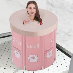 Zhizhenzhimei Folding Inflation-free Adult Bath Bucket Portable Sweat Steam for Bathroom