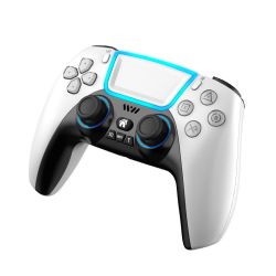 RALAN P03 Wireless Bluetooth Game Controller Gamepad With RGB Light Touchpad Back Key Support 3D Joystick Turbo for PS3 PS5 for PS4 Android HID Apple MFI for Nintendo Switch