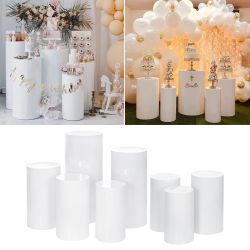 3/5PCS Round Cylinder Plinth Wedding Props Cylindrical Dessert Table Sign Area Party Decorations