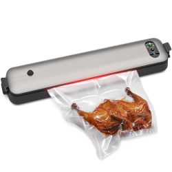 Household Vacuum Sealer Machine Seal Meal Food Vacuum Sealer System with 15 Free Bags One Touch Control Short Seal Time Low Noise