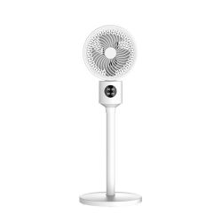 8 Inch Stand Fan Pedestal Fan Third Gear Wind Speed 7.5 Hours Timer Circulating Air Fan Low Noise  Remote Control for Home Office Bedroom