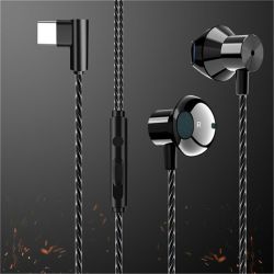 F13 Type-c Wired Earphone Hifi Bass Metal Sport In-ear Headset Music Gaming Earphone with Mic for Oneplus Xiaomi Huawei