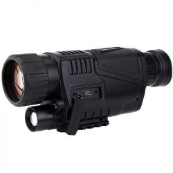 NVI-300 Outdoor 200m Range HD Infrared Digital Night Vision Hunting Monocular with 5X Optical Zoom Photo Video Recording Function Support AV Output