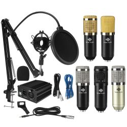 GAM-800P Microphone Condenser Sound Recording Microphone Kit With Phantom Power For Radio Braodcasting Singing Recording KTV Karaoke Mic