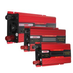 1500W/2500W/3500W Peak Red Solar Power Inverter DC12V To AC220V Modified Sine Wave Converter with LCD Screen for Car Home