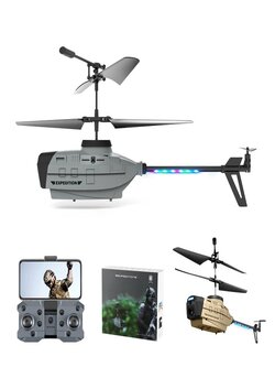  KY202 Black Bee 4CH 6-Axis 4K Dual الة تصوير Air Gesture Obstacle Avoid Intelligent Hover RC Helicopter RTF - مع بطارية واحدة Gray 4K Single Camera