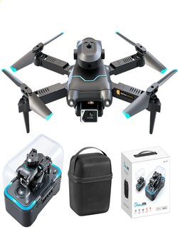 S96 WiFi FPV with 4K HD Dual Camera Obstacle Avoidance Optical Flow Positioning Foldable Integrated Storage RC Drone Quadcopter RTF - 4K Single Camera One Battery