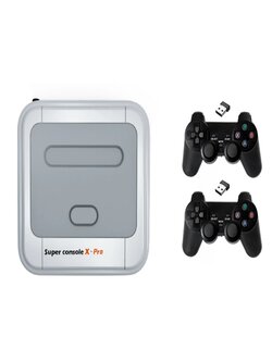 Super Console X Pro Amlogic S905X Wireless TV Game Console 64GB128GB 50000+ Game Player TV Box 4K HD for PSP PS1 N64 NES Atatri GB Support APP Download - 256GB