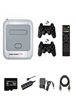 Super Console X Pro Amlogic S905X Wireless TV Game Console 64GB128GB 50000+ Game Player TV Box 4K HD for PSP PS1 N64 NES Atatri GB Support APP Download - 256GB